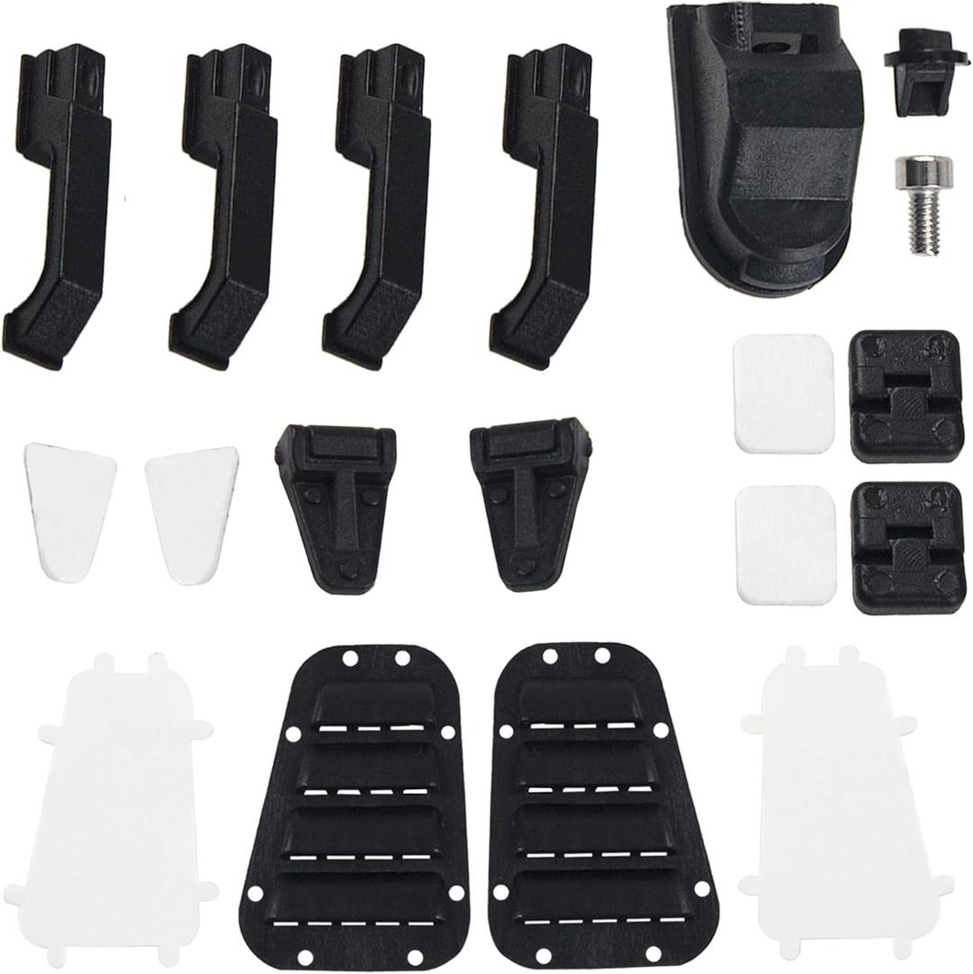 RC Plastic Door Handle Fuel Tank Cap Door Hinge Hood Grille Cover Grille Decoration Accessories Compatible with Traxxas TRX-4 TRX4 1/10 RC Crawler