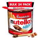 Nutella & GO! Bulk 24 Pack, Hazelnut and Cocoa Spread with Breadsticks, Stocking Stuffers, Snack Cups, 1.8 oz Each, Best Before 12/09/2025