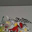 32Ft Racing Car Party Decorations Red Yellow Black White Checkered Race Car Triangle Flag Pennant Banner Fabric Garland Streamer for Kids Birthday NASCAR Theme Party Baby Shower BBQ Bar Outdoor Decor