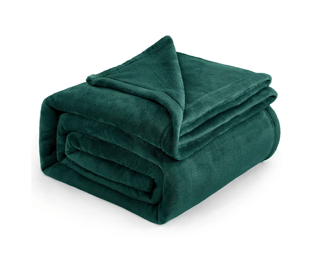 Blankets Emerald Green - Bed Blanket Soft Lightweight Plush Fuzzy Cozy Luxury Microfiber, 70×90 inches