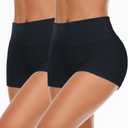 FULLSOFT 2 Pack High Waist 3" Biker Shorts Women - Tummy Control Spandex Athletic Shorts for Workout,Yoga,Dance,Volleyball, S-M