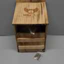 Owl House Cedar - Prebuilt Barn & Screech Owl Nesting Box - Easy Hang & Clean - Wood Shavings & Screws Included