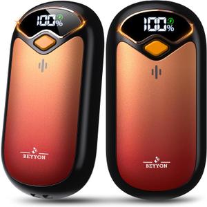 Hand Warmers Rechargeable - Electric Hand Warmer Rechargeable 2 Pack, LED Digital Display, 4 Heat Levels Reusable, USB, Magnetic Portable Handwarmers for Golf/Camping/Hunting, Gift for Women, Men