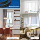TOKPLNU Ceiling Curtain Track Curved Curtain Rail Wall Mount Flexible Bendable Curtain Track 20 Ft Black Sliding Track System Set for Bay Window, Room Divider