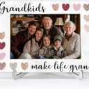 Grandkids Picture Frame Gifts, New Grandparents Gifts, Grandchildren Photo Frames, Grandparents Baby Announcement Gifts, Wood Decor for Desk Display -O09