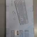 FOPETT 2.4GHz Wireless Keyboard and Mouse Set with Switch Button - Full-Size Keyboard - Compatible for Windows/Laptop/PC/Notebook/Smart TV and More - Black Colorful