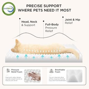 Bedsure Dog Bed Medium Size Dog - Orthopedic Flat Puppy Beds with Removable Washable Cover, Egg Crate Foam Pet Mat, Suitable for Pet Up to 35 lbs
