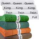 Niagara 8 Pack Bed Sheet Organizer and Storage Label Bands - Fully Elastic Stretchable Linen Closet Organizers and Storage - Bed Sheet Organizer Bands for Bed Sheets, Duvets (Twin, Full, Queen, King)