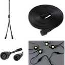 2 Pcs Extension Cable Kit Compatible with Govee Permanent Outdoor Light 3 Pins Y Splitter Cord Straight Extension Compatible with Govee H705 H706 H805 Weatherproof Patio Yard (16 ft, Black)