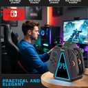 Switch 2 Controller Charging Dock for 2025 Nintendo Switch 2 JoyCon, Ergonomics & Magnetic Charger Station for Switch Joycon 2 Controllers, Fast Charger Stand with RGB Lighting for Joy-Con Accessories (Black)