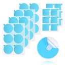 Convenient Double Sided Foam Tape, Mounting Tape for Indoor & Outdoor Home Car, Super Strong Adhesive Waterproof White Pads, 24 Round & 12 Square