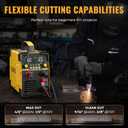 SILATU 65Amps Plasma Cutter, STC650P HF Non-Touch Pilot Arc Plasma Cutter Machine, 110/220V Dual Voltage Air Sensor Technology Large LED Display, 20mm Max Cutting thickness, PT/2T/4T for Beginners DIY