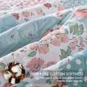 palassio 100% Cotton Reversible Patchwork Quilt,King Size, Pink&Blue