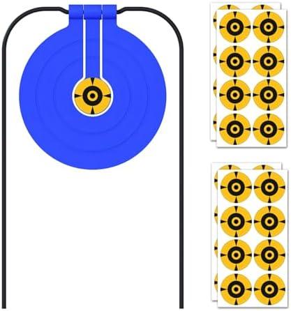 Atflbox Two in One Self-Healing Resetting Target, 8 Inch Gong High Caliber Spinner Target, Shooting Targets for Rifle, Pistol, Airgun, Handgun