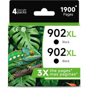 902XL Black Ink Cartridge Compatible for HP902 HP 902 XL Ink for OfficeJet 6950 6951 6954 6956 6958 6961 6962 6963 6964 6966 for OfficeJet Pro 6978 6958 6968 6958 6962 6964 6950 6960 6970 Printer