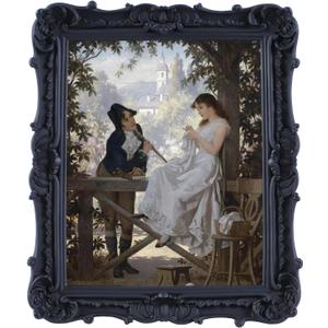 Antique Picture Frames 8x10 Vintage Victorian Ornate Picture Frames with Front Glass Wall Mount and Tabletop Gothic Home Decor Retro Gallery Wall Decor,1 Pack,Black