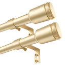 5/8” Diameter Curtain Rods 3090 Inch, for 3084 Inch Windows, Adjustable Splicing Gold Curtain Rods for Windows with Brackets, Window Rod Long Small Curtains Rod