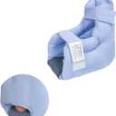 EZ Assitive Heel Protector Sleeves  Open Heel Design for Pressure Relief, Adjustable Straps, Soft & Breathable Fabric, Fits Both Feet (1pc)  Ideal for Bedridden, Elderly & Diabetic Care (Blue)