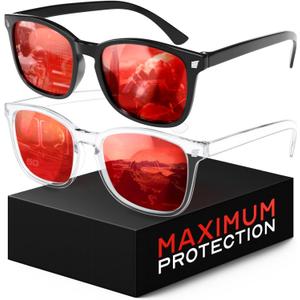 livho Gaming Blue Light Blocking Glasses for Better Sleep, Premium Night Driving, Computer Blockers for Man & Woman (*Black and Clear)