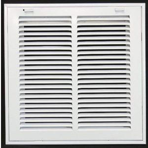 14" X 8" Return Air Filter Grille - Filter Included - Easy Plastic Tabs for Removable Face/Door - HVAC Vent Duct Cover - White [Outer Dimensions: 16 5/8"w X 10 5/8"h]