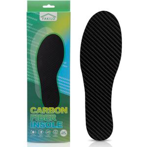 FAKILO Carbon Fiber Insole 1 Insert, Carbon Fiber Insert for Women Men,Rigid Carbon Insole for Hallux Rigidus, Turf Toe Relief Foot Pain, Size: 215mm-Women 4