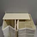 2 Pack Shoe Organizer for Closet, Large Shoe Box Storage Containers, Foldable Shoe Storage Organizer Box Bin with Adjustable Dividers and Clear Cover, Space Saving Shoes Holder, Beige