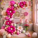 3 x Simplepolymer 125PCS Daisy Flower Balloon Garland Arch Set with Confetti Star Latex Colorful Balloon Party Decorations for Birthday Anniversary Wedding Luau Party Decor