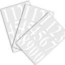 Die Cut White Vinyl Numbers Stickers 4 Inch Self Adhesive - 3 Sets - Premium Decal for Mailbox, Signs, Window, Door, Cars, Trucks, Home, Business, Address Number, Indoor or Outdoor