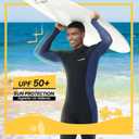 Wetsuit, 5/4mm Upgrade CR Neoprene Wetsuits for Men and Women, Ideal Thermal Wet Suit in Cold Water, Front Zip for Surfing Snorkeling Diving Swimming, Size L