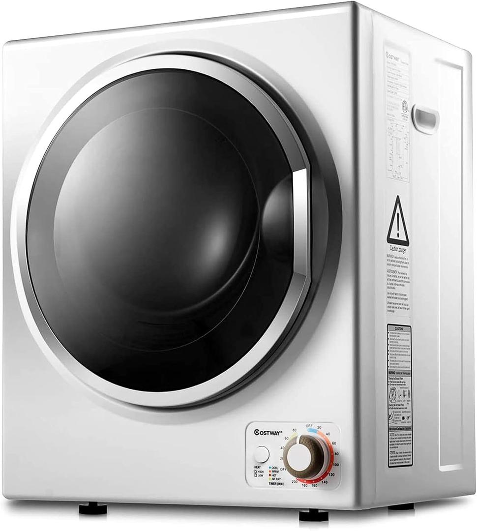 GYJ25-78 110V Electric Portable Clothes Stainless Steel Tub Laundry Dryer, for 4 Automatic Drying Mode, White