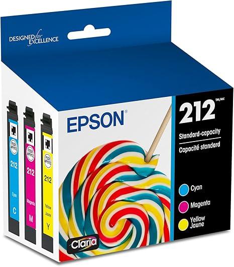 EPSON 212 Claria Ink Standard Capacity Color Combo Pack (T212520S) Works with WorkForce WF2830, 2850 and Expression XP4100, 4105