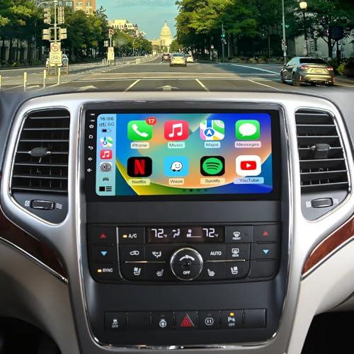 Android 13 Car Radio Stereo for Jeep Grand Cherokee 2011-2013, 9" Touch Screen Head Unit with Android 13/CarPlay/Android Auto/GPS Navigation/Bluetooth 5.0/FM/DSP Radio/AHD Backup Camera