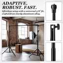 Zonon 2 Pack Backdrop Crossbar 10FT, Adjustable Telescopic Backdrop Pole, 3 Section Twist Lock Background Support Crossbar for Light Stand, C Stand and Photography Studio Equipment, Fits 5/8" Stud