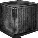 TRELC Outdoor Air Conditioner Cover, Mesh AC Unit Cover Protects from Clogging - Cottonwood, Leaves, Weeds (27.5" x 27.5" x 31.5") Black