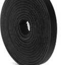 Ringsun 1/4 Inch Wide Flat Leather Strips for Crafts, Full Grain Leather Strap Cord String for Crafts, Tooling (2mm Thick 72.5 Inches Long Black)