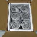 VELA LANTERNS 6pc Mini Small 4.5 Inch Metal Moroccan Lanterns Decorative Candle Tealight Holders for Centerpieces, Ramadan, Home Decor, Weddings, Silver