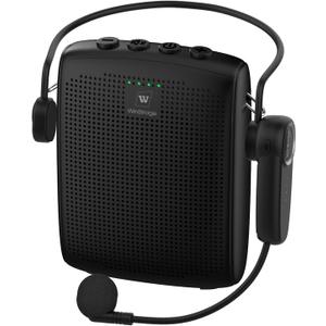 WinBridge Voice Amplifier with Bluetooth, Portable Speaker and Microphone Set, Wireless Mic Headset Speaker for Teachers, Tour Guide, Public Speaking, Fitness Instructors, Features Mute, 15W WB002 (Black)