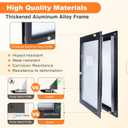 XL Dog Door for Exterior Doors, Heavy Duty Aluminum Doggy Door, Insulated Dual Flap for Extreme Weather, Lockable Doggie Door for Large & Extra Large Dogs up to 220 lbs