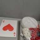 Ouddy Life 103Pcs Casino Theme Party Decorations, Red and Black Happy Birthday Banner Star Heart Poker Foil Balloons Fringe Curtain Paper Tassel Cake Topper for Las Vegas Game Night Party Decorations