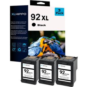 92XL Ink Cartridges Replacement for HP 92 Ink Cartridge Black Compatible with DeskJet 5440 5420 5420v 5442 OfficeJet 6310 6300 Series Photosmart C4180 C3110 C3100 Series PSC 1510 1510V