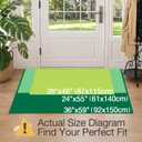 LUMI Indoor Door Mat 24x55, Vintage Non-Slip Washable Thin Entry Mat,Floral