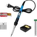 Soldering iron kit, 110V, 80W, fast heating within 10 seconds LCD digital adjustable temperature soldering iron gun, thermostatic soldering iron kit for electronic equipment