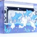 GeekShare Cute Shark Acrylic Clear Dust Display Box Cover for Switch/OLED Dock, Assemble Waterproof Cover Case Compatible with Switch/OLED Charging Dock Accessories