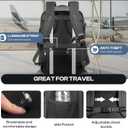 Carry on Backpack for 1-10 Days Trips, Extra Large 40L-50L Travel Backpack TSA Approved, Expandable Laptop Bagpack, Water Resistant Bag Compatible with 17.3 inch Laptops, Black