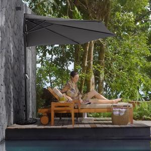 ABCCANOPY Patio Umbrella Outdoor Half Umbrellas for Patio, Backyard, Garden, Deck (11FT, Dark Gray)