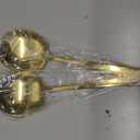 Large Serving Spoons Set Stainless Steel 12 Inch Serving Utensils for Buffet Catering Dishwasher Safe(2-pieces, Gold)