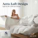 Goose Down Fiber Comforter Queen Size All-Season Hotel Quality Duvet Insert, High Fill Power, Ultra Soft 100% Cotton, Box-Stitched, Breathable, Lightweight Luxurious White Bedding, 90"x 90"
