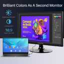 Thinlerian 17.3 Inch Computer Monitor, HD 1600x900 Display, HDMI VGA Monitor, Build-in Speakers, 60Hz, 5Ms, VESA Mountable, PC Monitor, Black