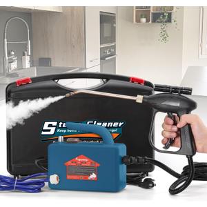 High Pressure Steam Cleaner - 1700W Handheld Steamer for Cleaning Grout Tile, Hand Held Portable Steam Pressure Washer for Car Auto 110V