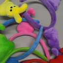 Easter Bunny Headbands, 6 Pack, Plush Rabbit Ears, Assorted Colors